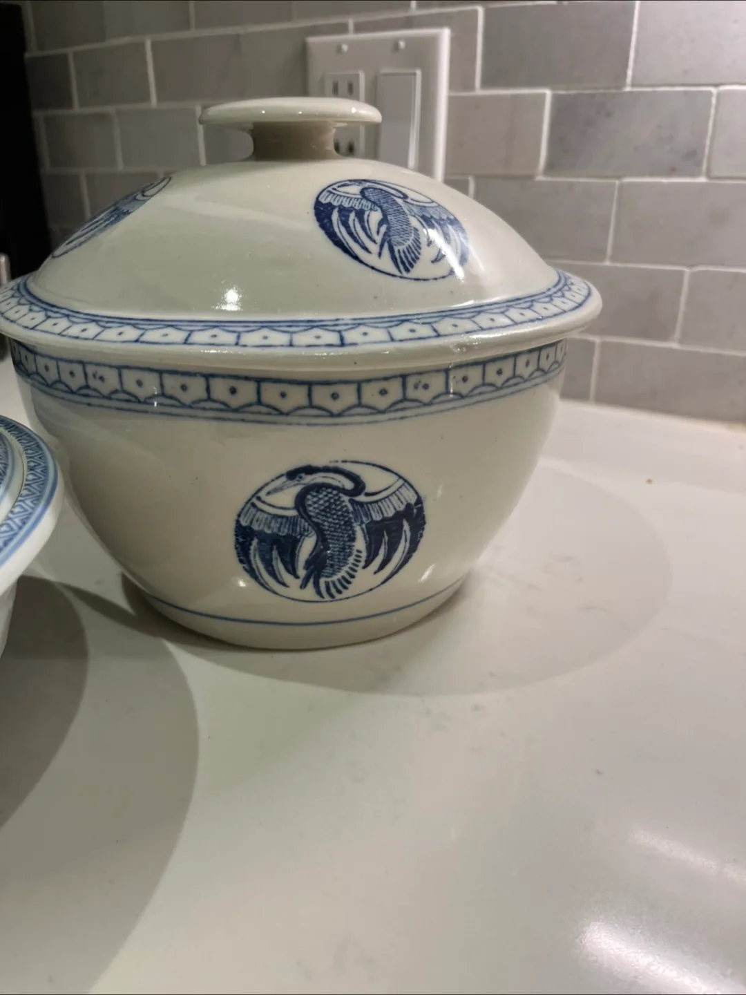 Two beautiful vintage soup tureens/punch bowl/storage jars image indicator(3)