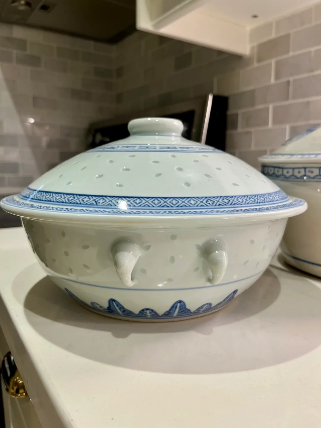 Two beautiful vintage soup tureens/punch bowl/storage jars image indicator(5)