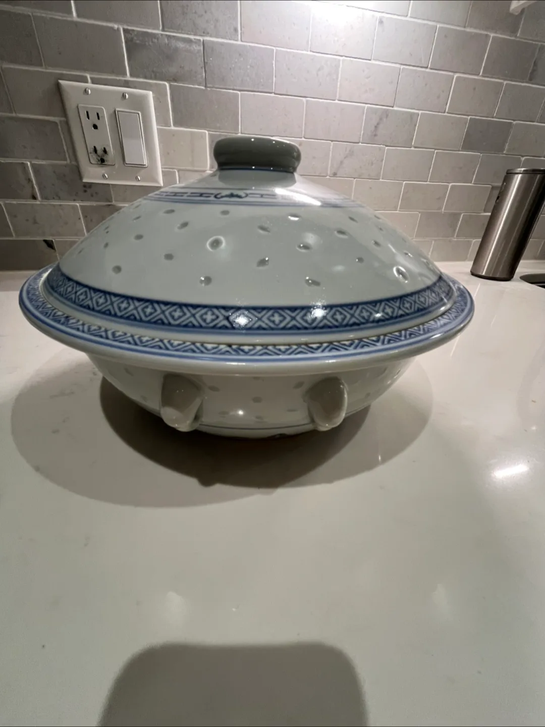 Two beautiful vintage soup tureens/punch bowl/storage jars image indicator(8)