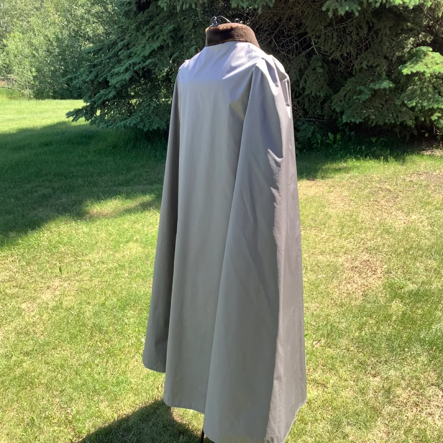 Brown Faux velvet Cape image indicator(3)