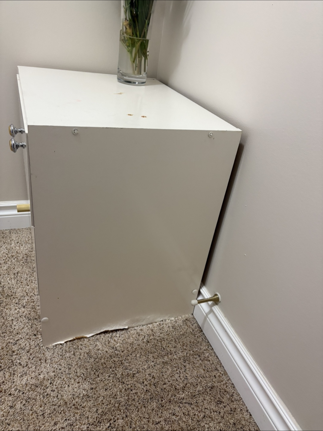 White 2 Drawer Nightstand - photo 3