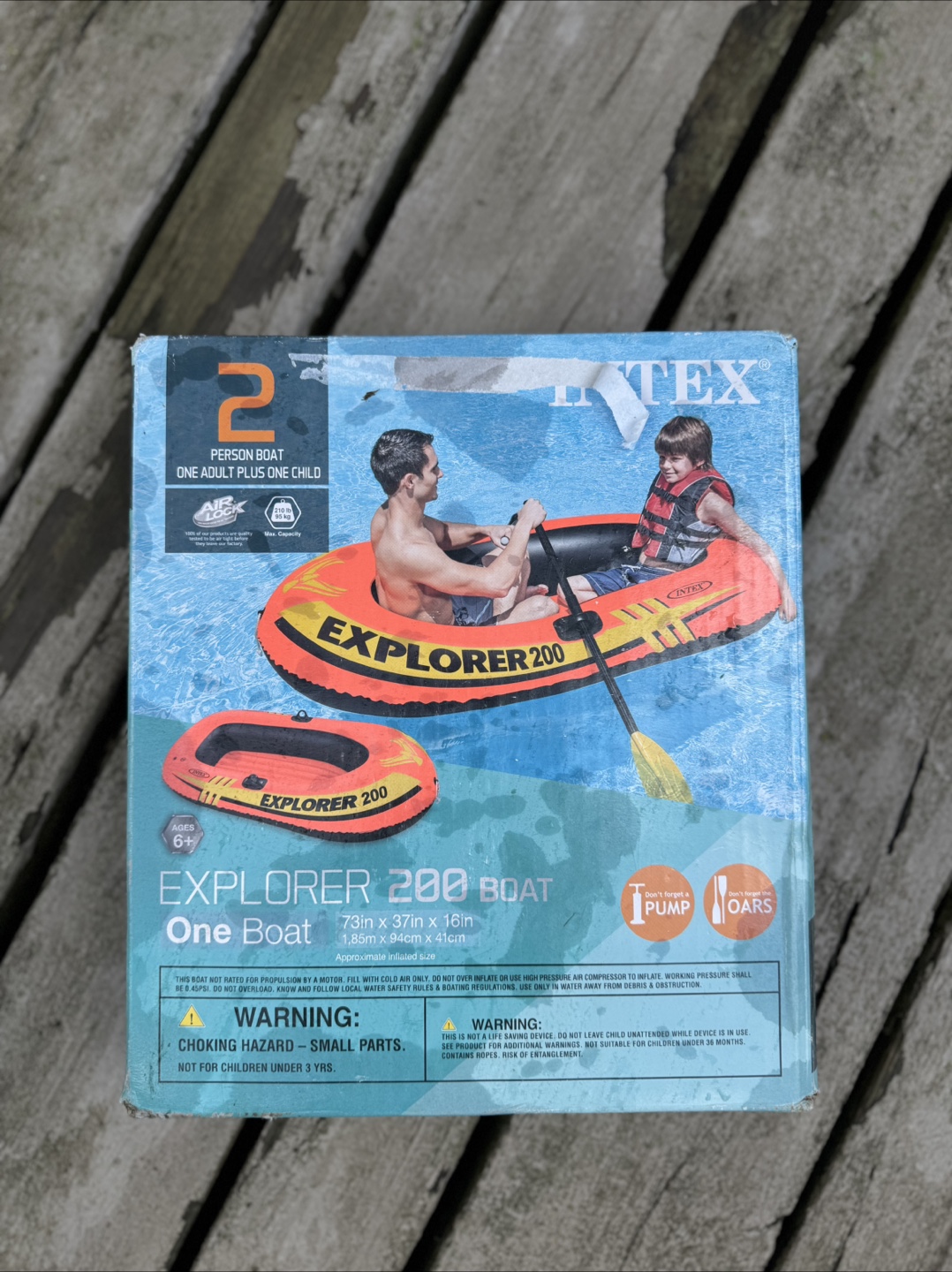 Intex Explorer 200 Boat - 2 Person Inflatable
