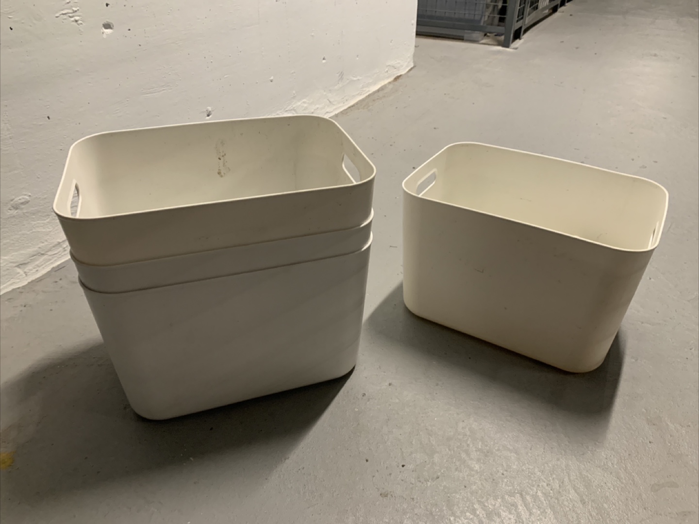 Muji White Storage Bins - Set of 4 - 14.9 L