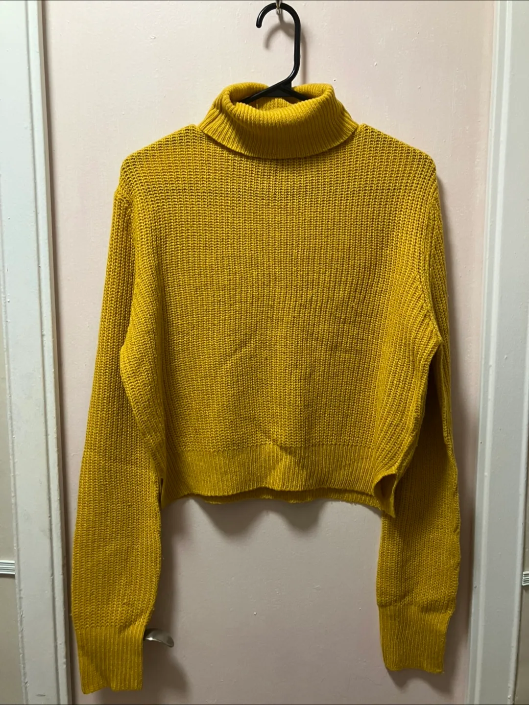 Yellow Turtleneck Knit Sweater thumbnail