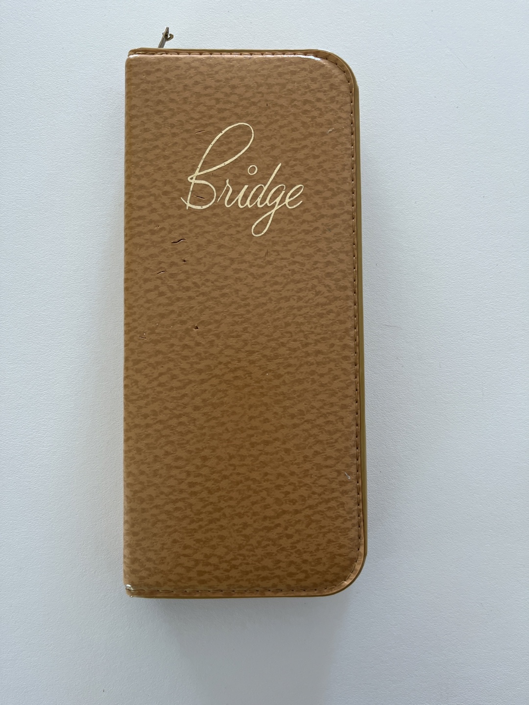 Vintage Bridge Card Case - Tan