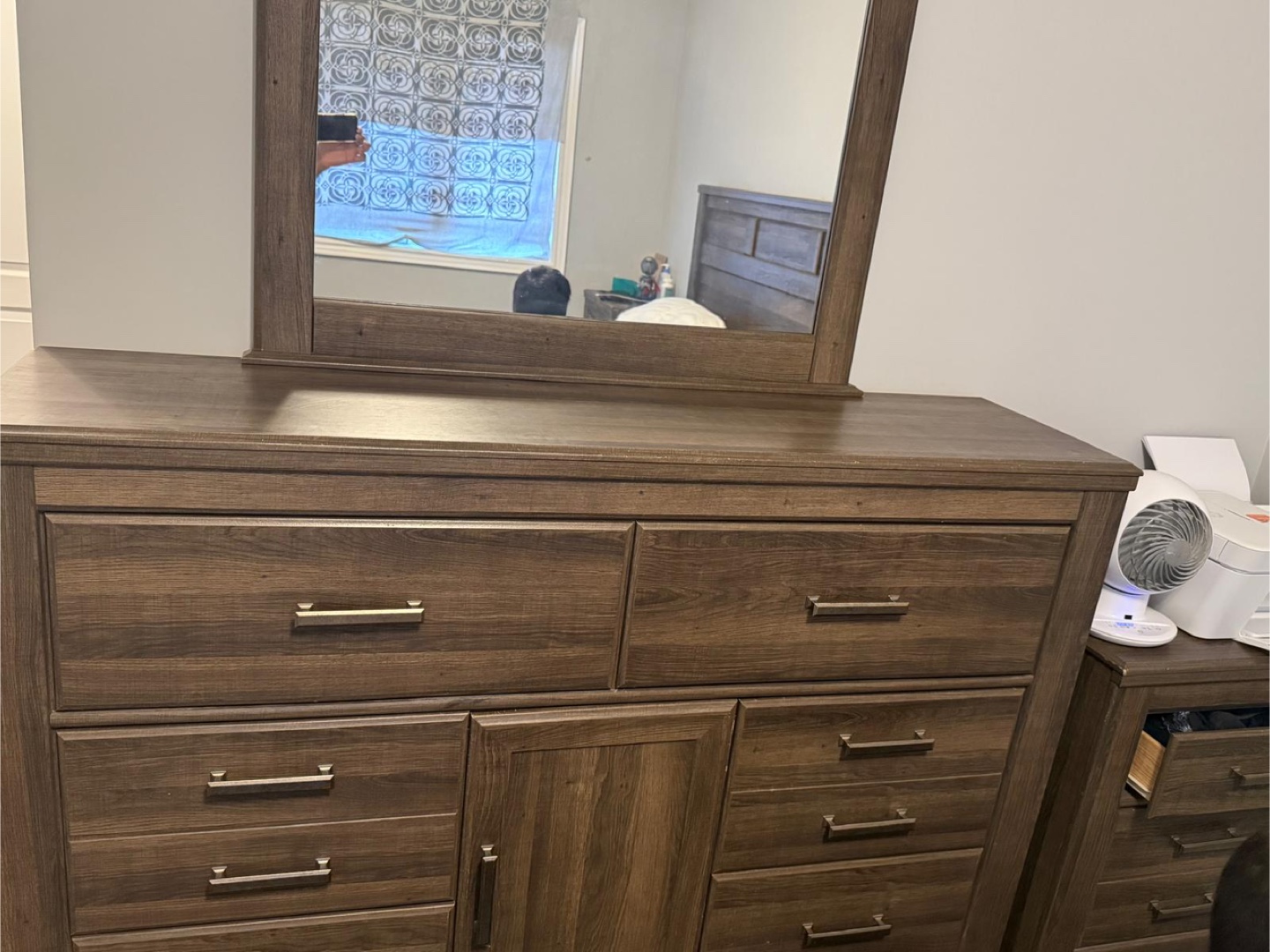 Wood Dresser with Mirror - photo 2