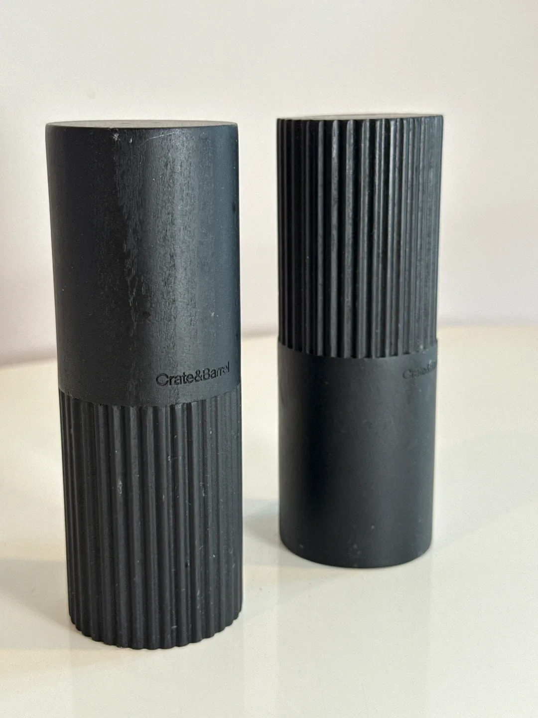 Crate&Barrel Black Salt & Pepper Shakers thumbnail