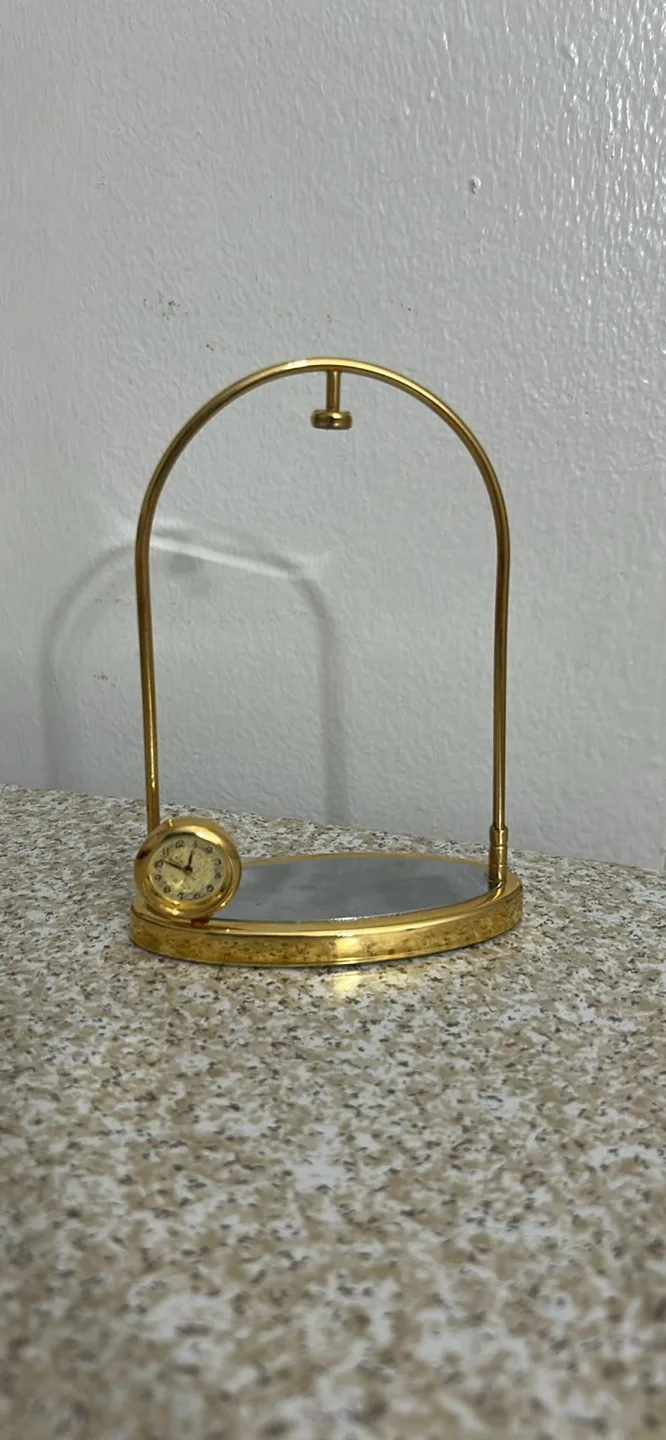 Gold Tone Decorative Clock thumbnail