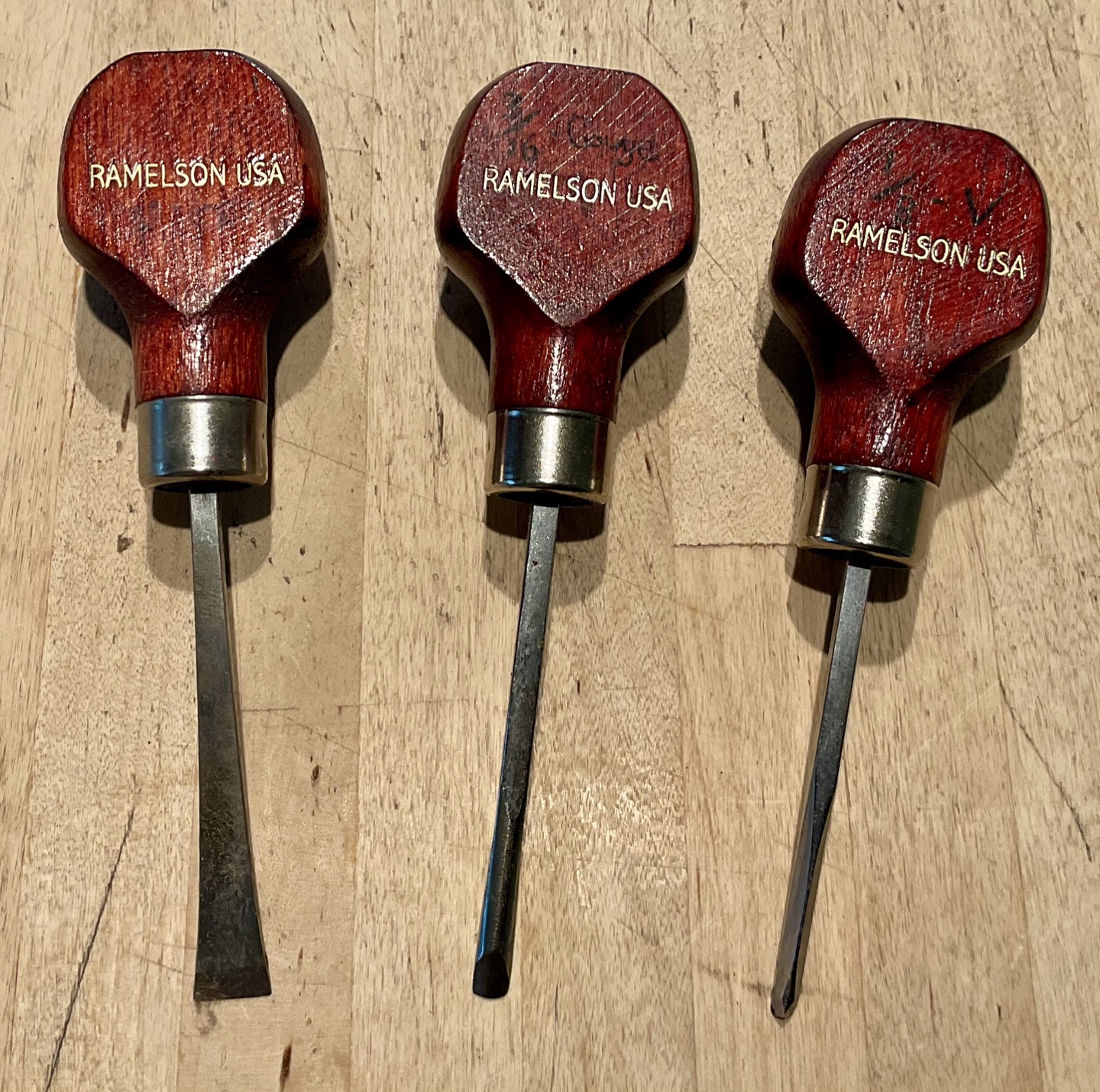 Ramelson USA Wood Carving Chisels - Set of 3