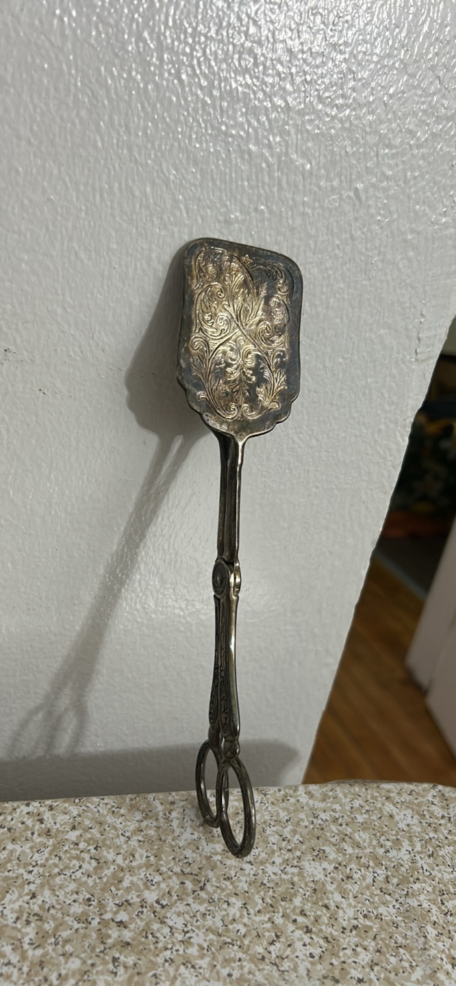 Silver Plate Serving Tongs. Made in Italy Vintage Items for Sale - photo 3