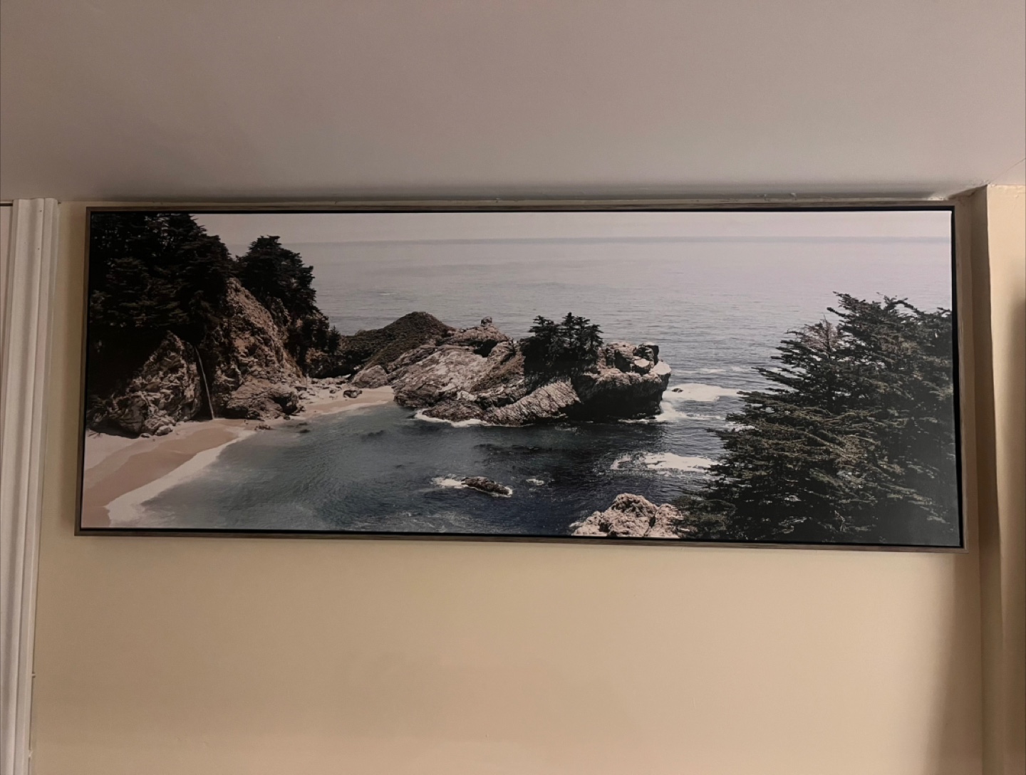Large Framed Beach Scene Print (McWay Falls) - photo 2