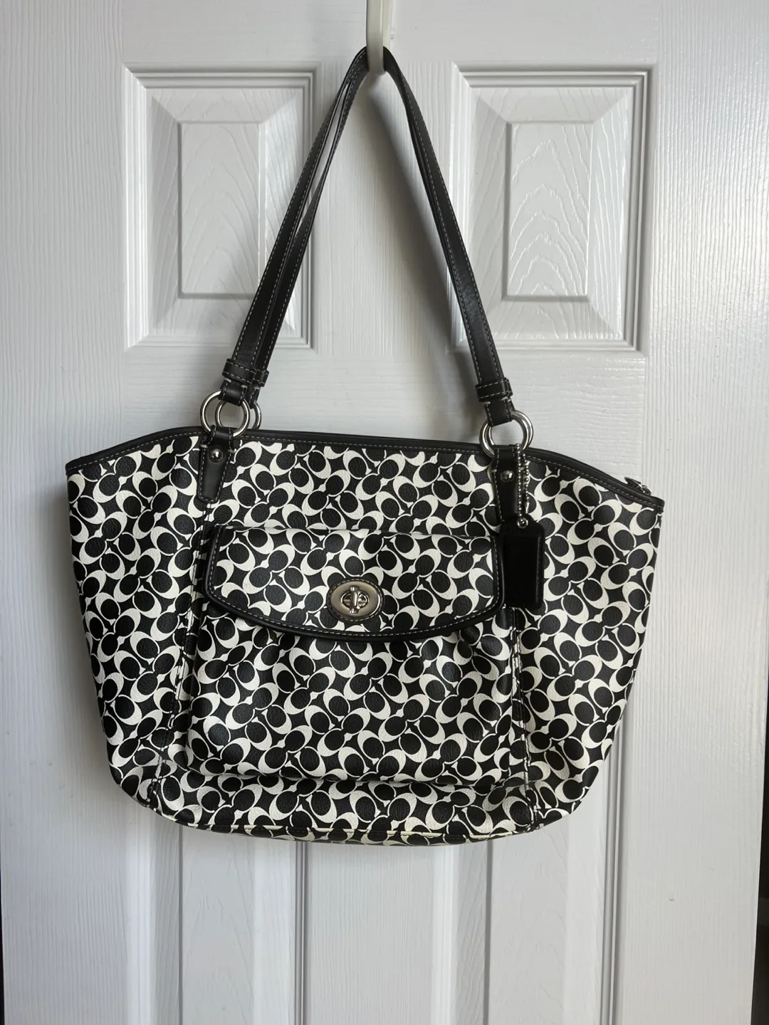 Coach Black & White Tote Bag thumbnail