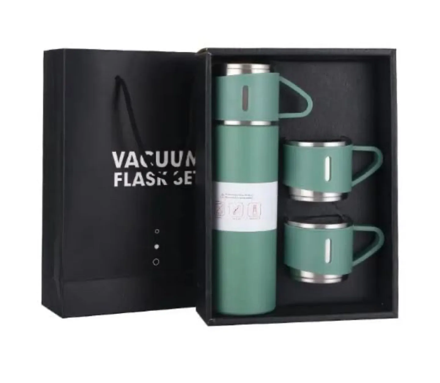 New Vacuum Flask Set - 500ml Bottle & 2 Cups thumbnail
