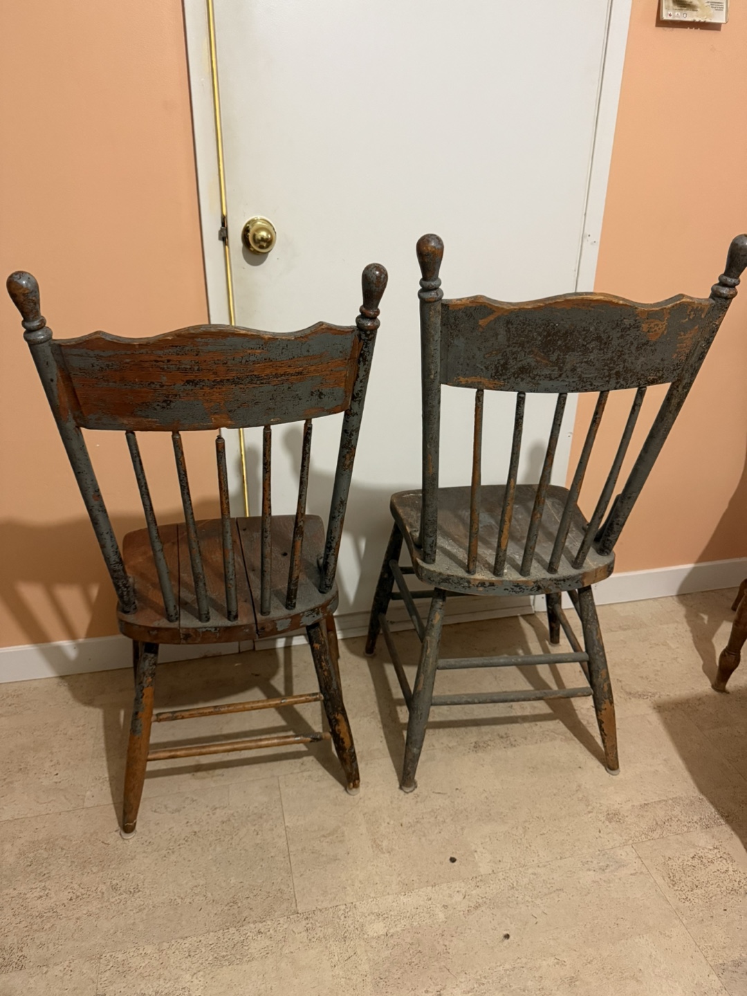 Set of 2 Vintage Wooden Chairs - photo 2