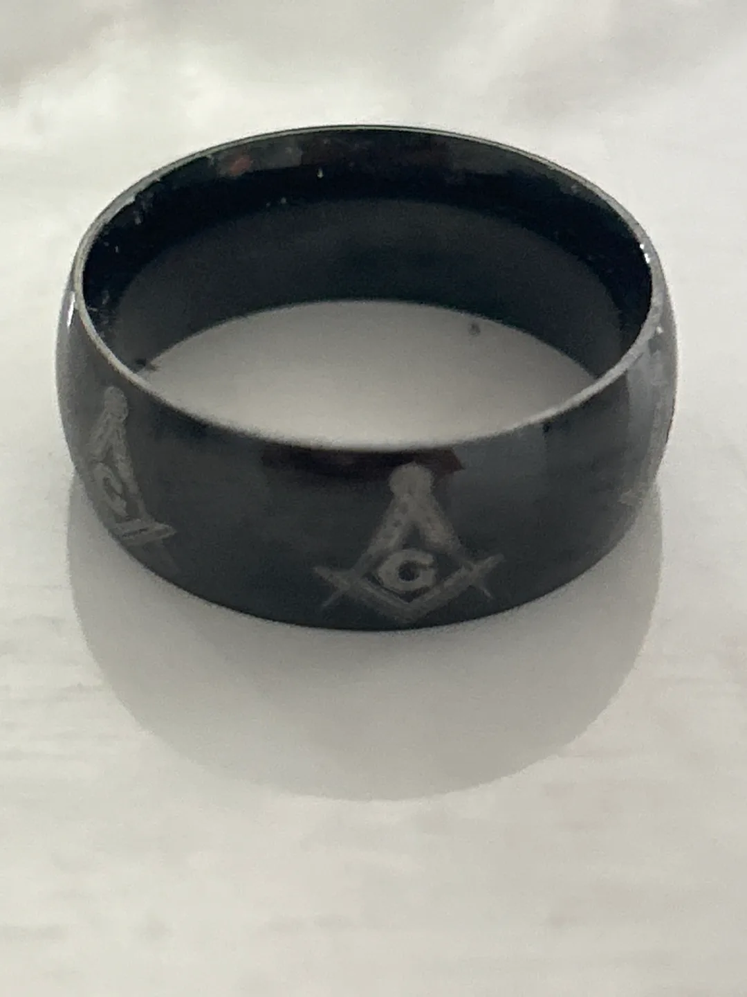 Black Masonic Ring thumbnail