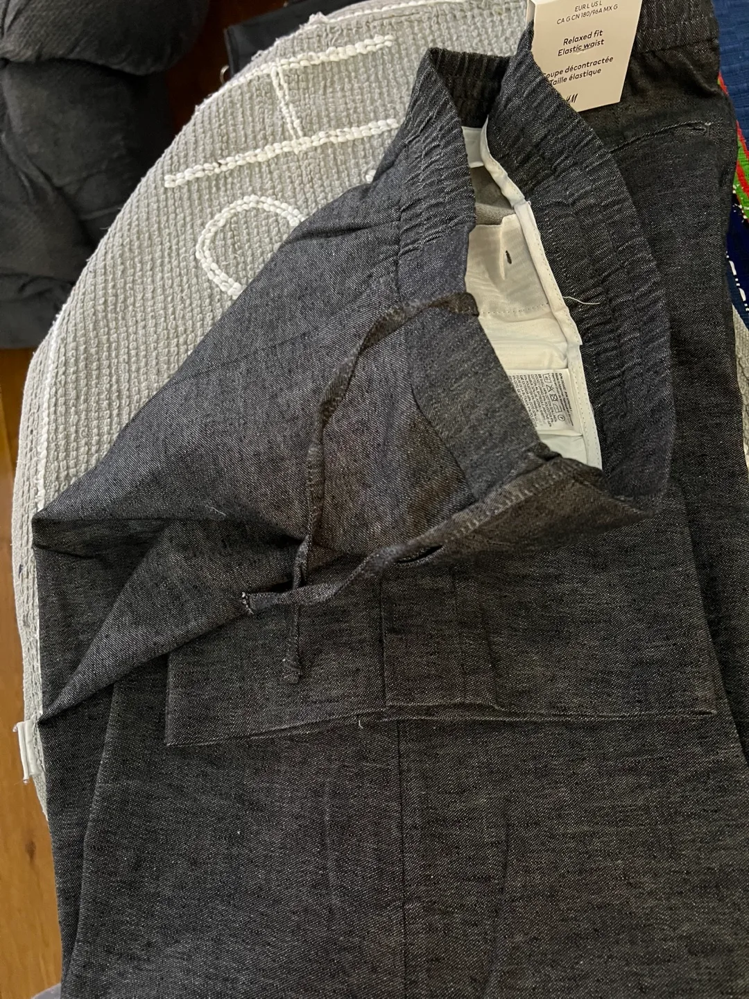 H&M Linen Blend Pants - Size L image indicator(6)