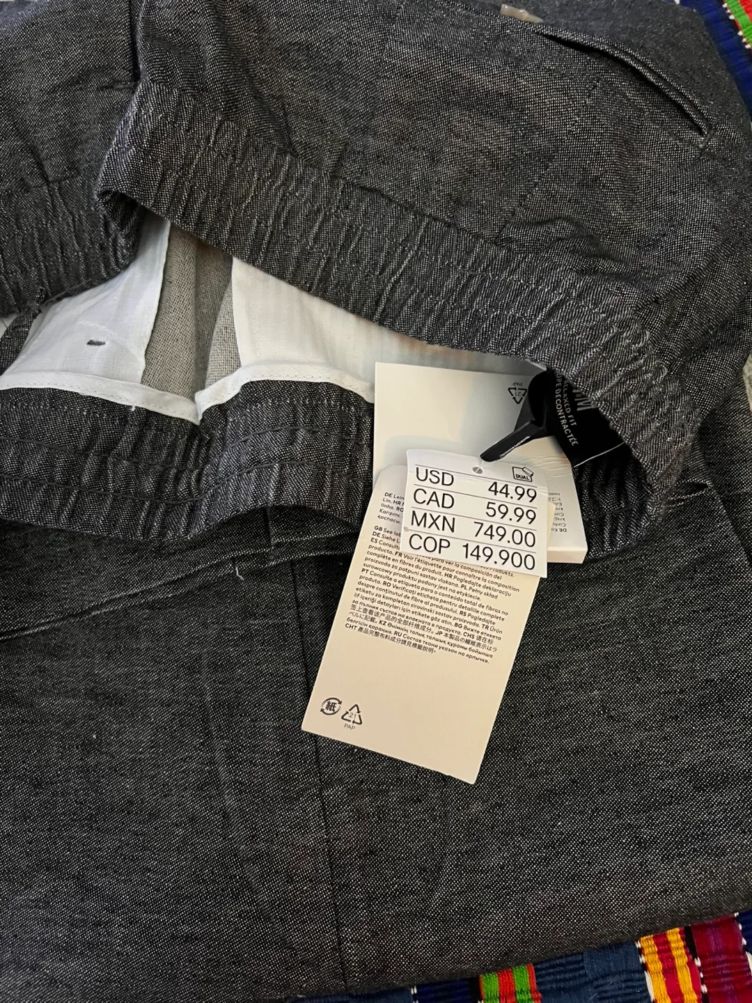 H&M Linen Blend Pants - Size L image indicator(8)