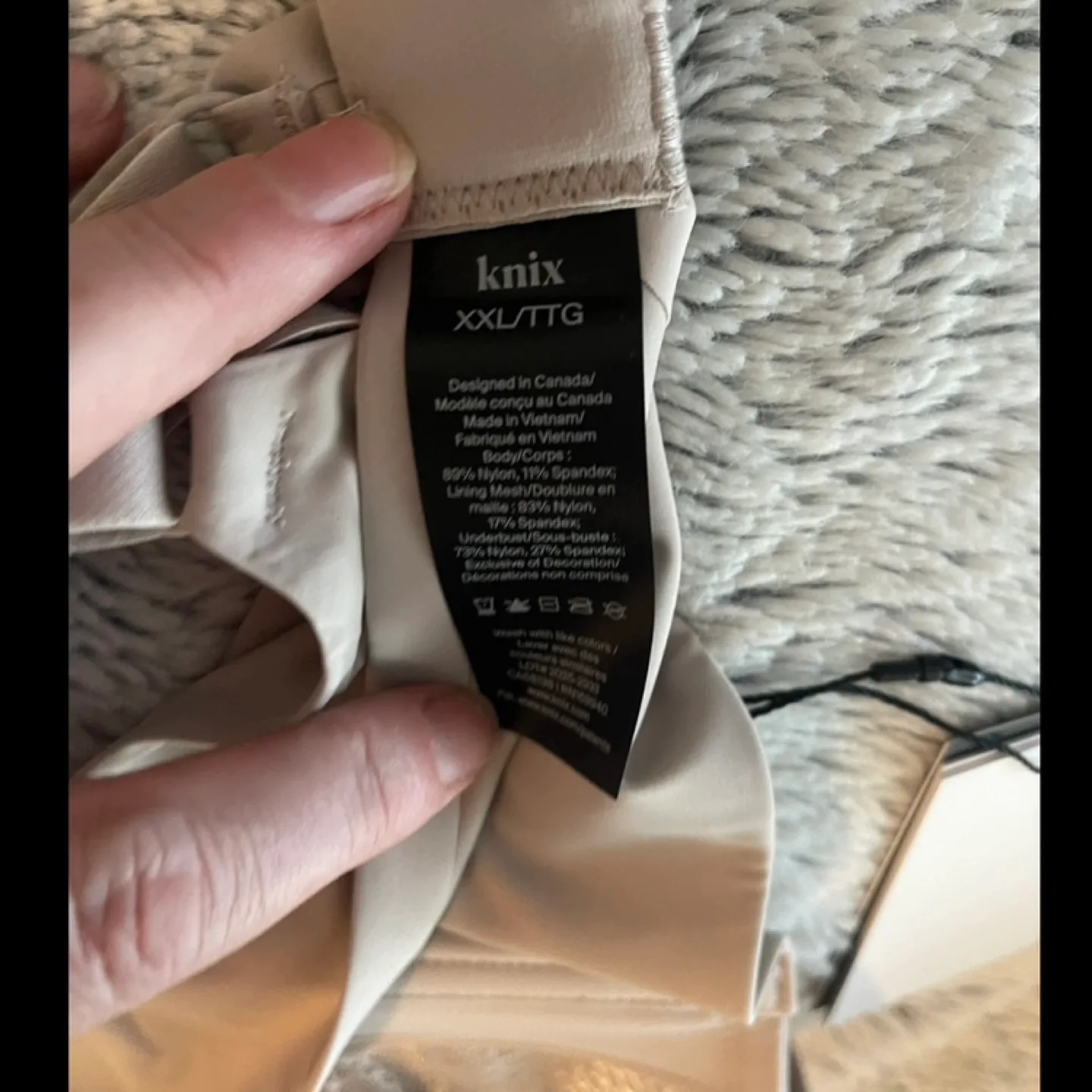 Knix Gossamer Lace Bra - Oyster, Size XXL image indicator(3)