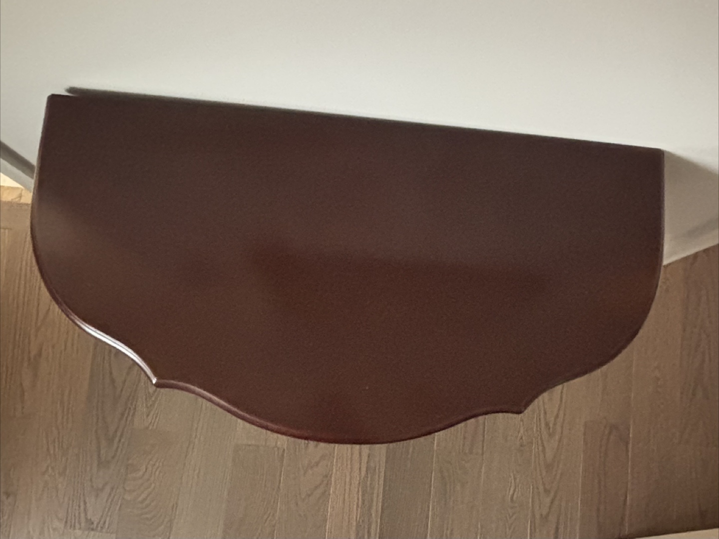 Dark wood side table with drawer - photo 2