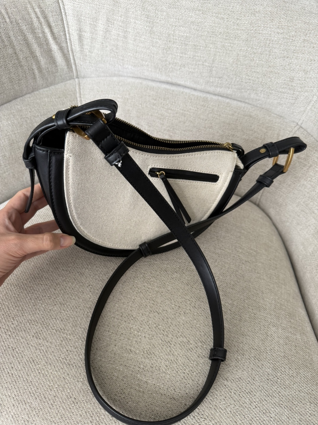 Zara Handbag - Black & Cream - photo 3
