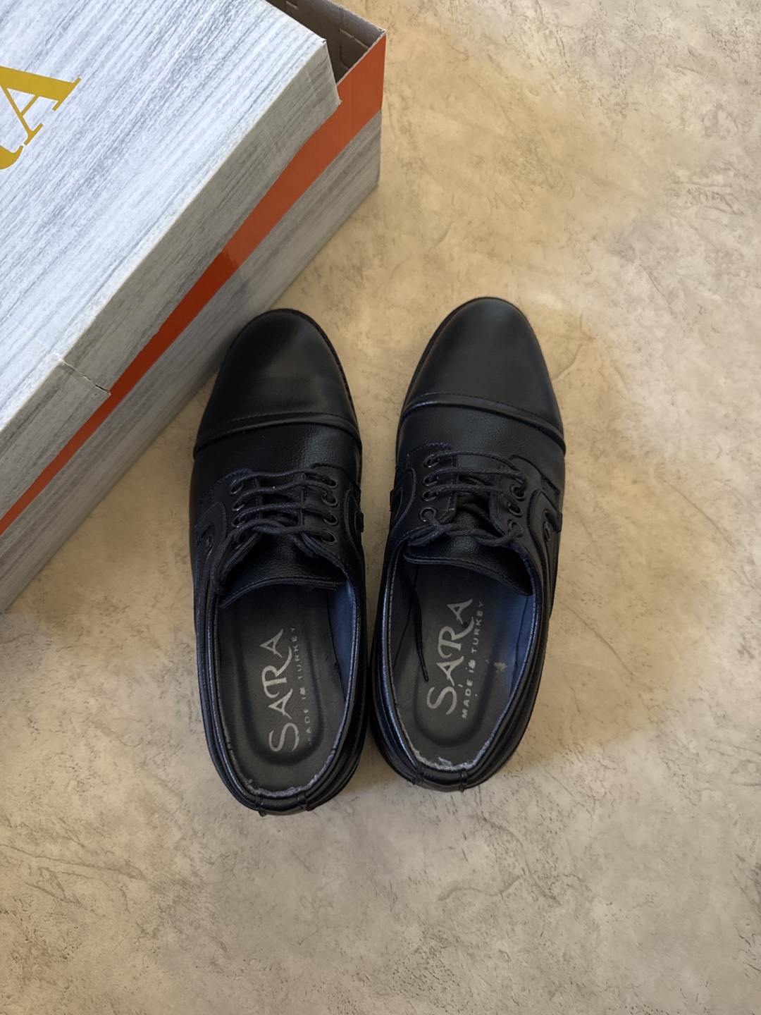 Sara Black Leather Dress Shoes - Size 37 - photo 2