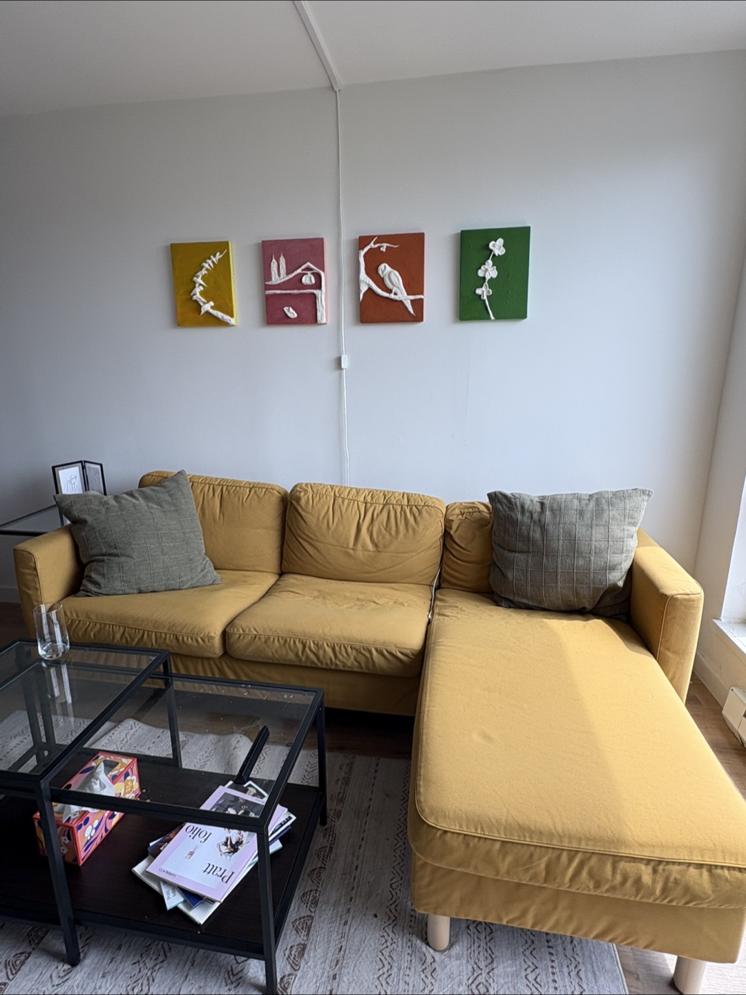 IKEA Kivik Yellow-Gold Sectional Sofa - photo 5
