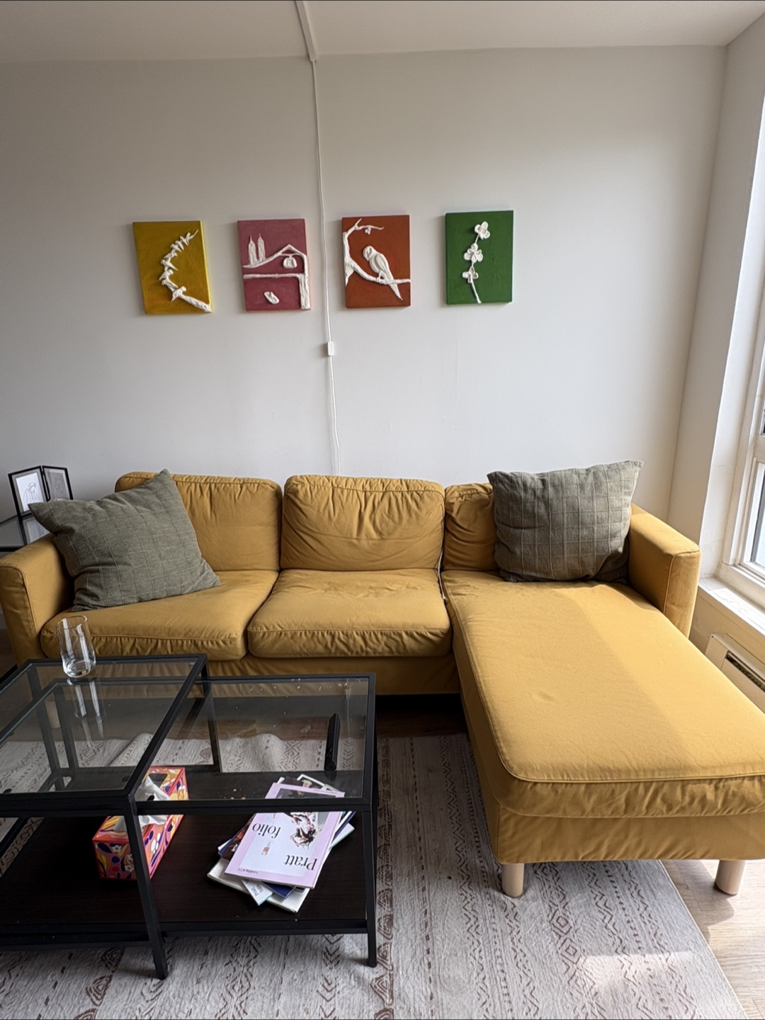 IKEA Kivik Yellow-Gold Sectional Sofa - photo 4