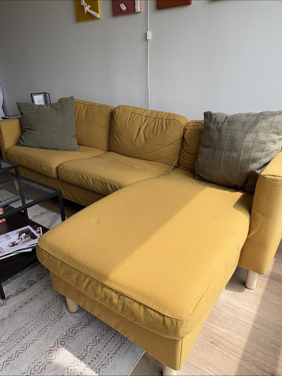 IKEA Kivik Yellow-Gold Sectional Sofa - photo 2