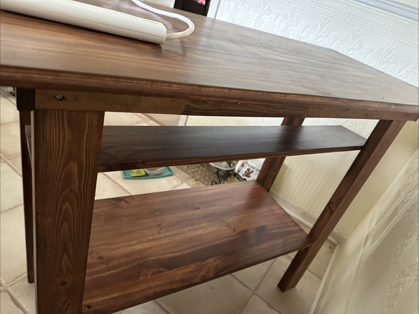 Wood Console Table with Shelves - photo 3