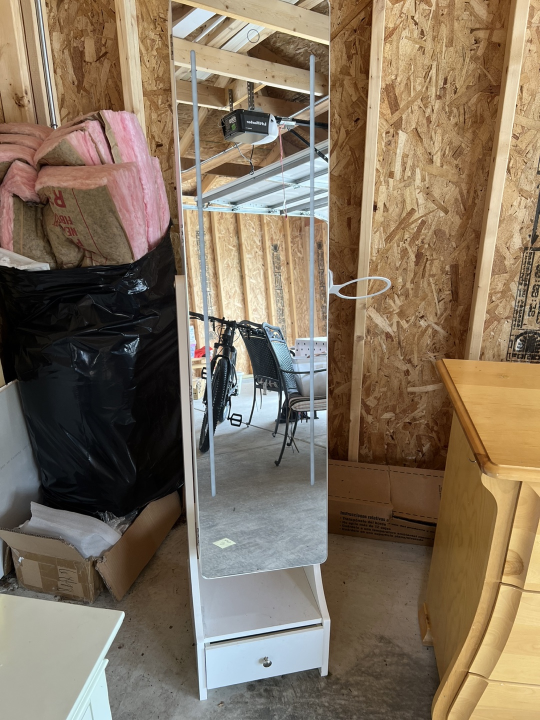 White Jewelry Armoire Mirror - photo 3