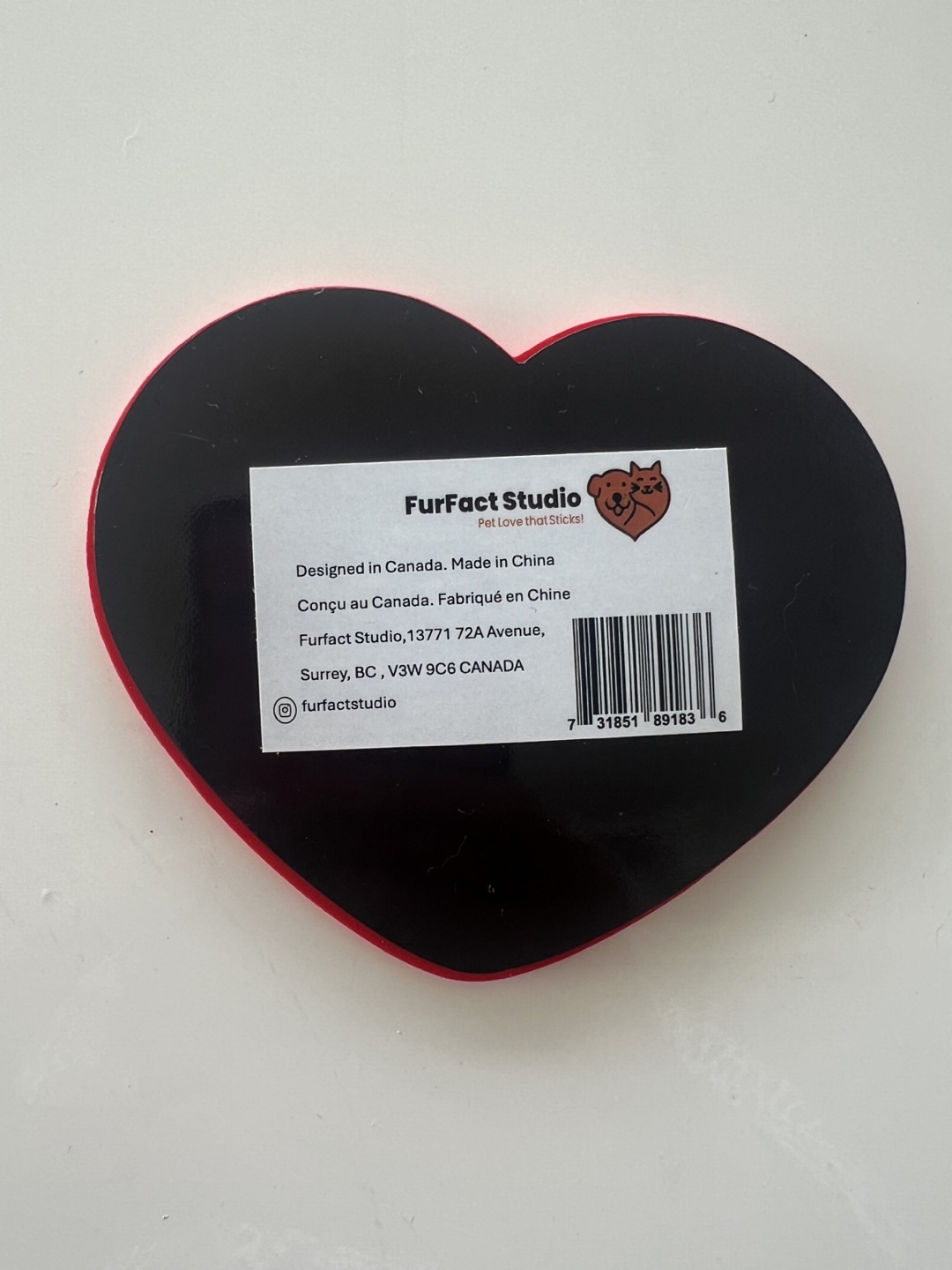 FurFact Studio Dog & Cat Lover Heart Magnet - photo 2