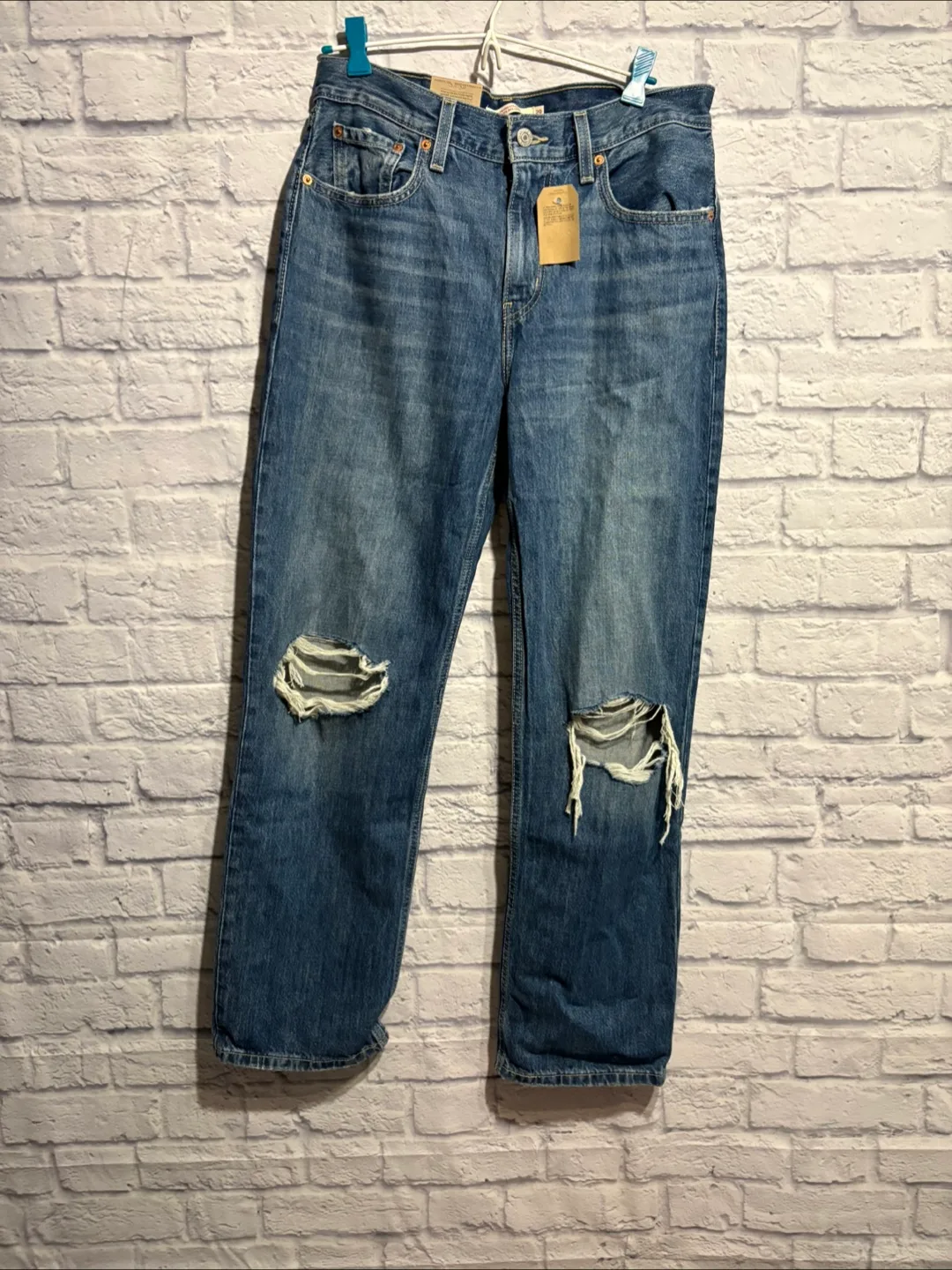 Levi's Low Pro Straight Ripped Jeans - Size 29 image indicator(2)