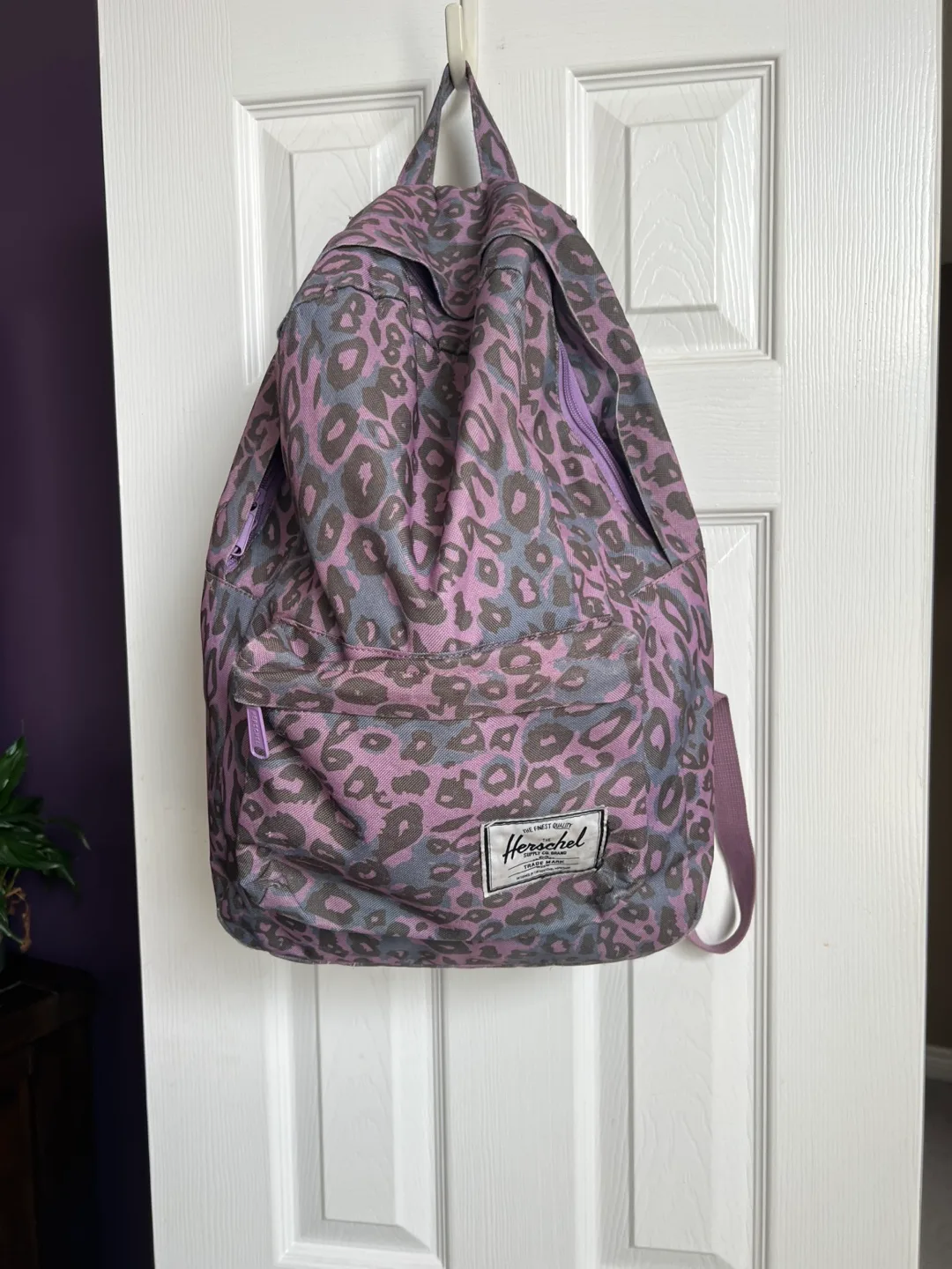 Herschel Backpack - Purple Leopard Print thumbnail