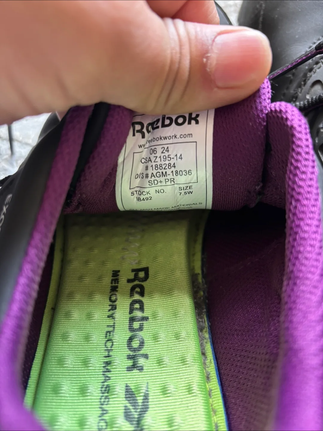 Reebok Work CSAZ195-14 Size 7.5W image indicator(3)