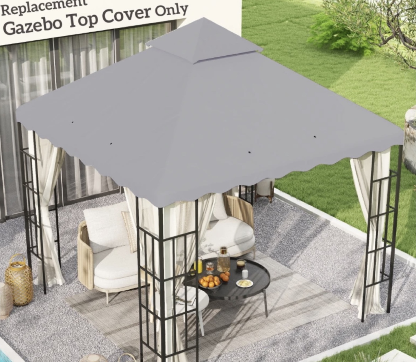 10’x10’ GazeboReplacement Canopy Cover, TOP ONLY - photo 4