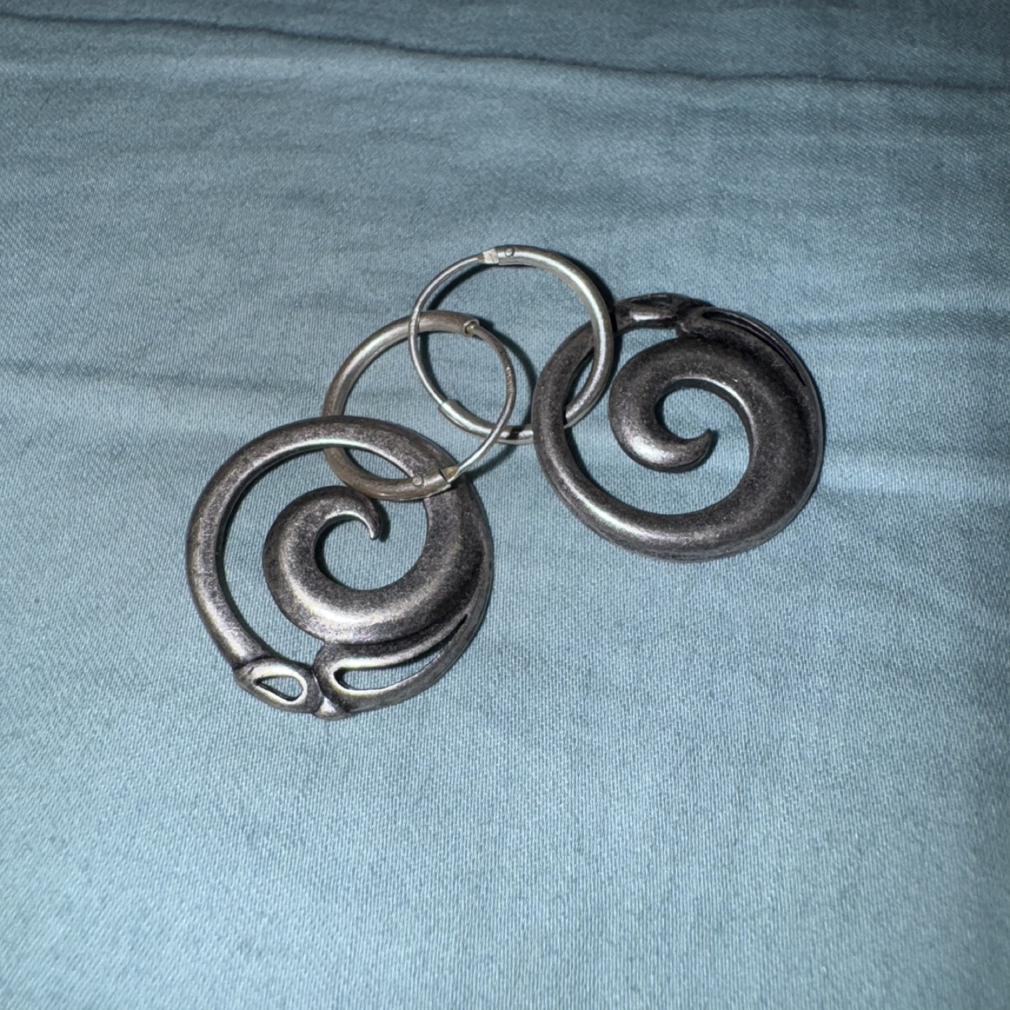 925 stg silver Māori manaia earrings