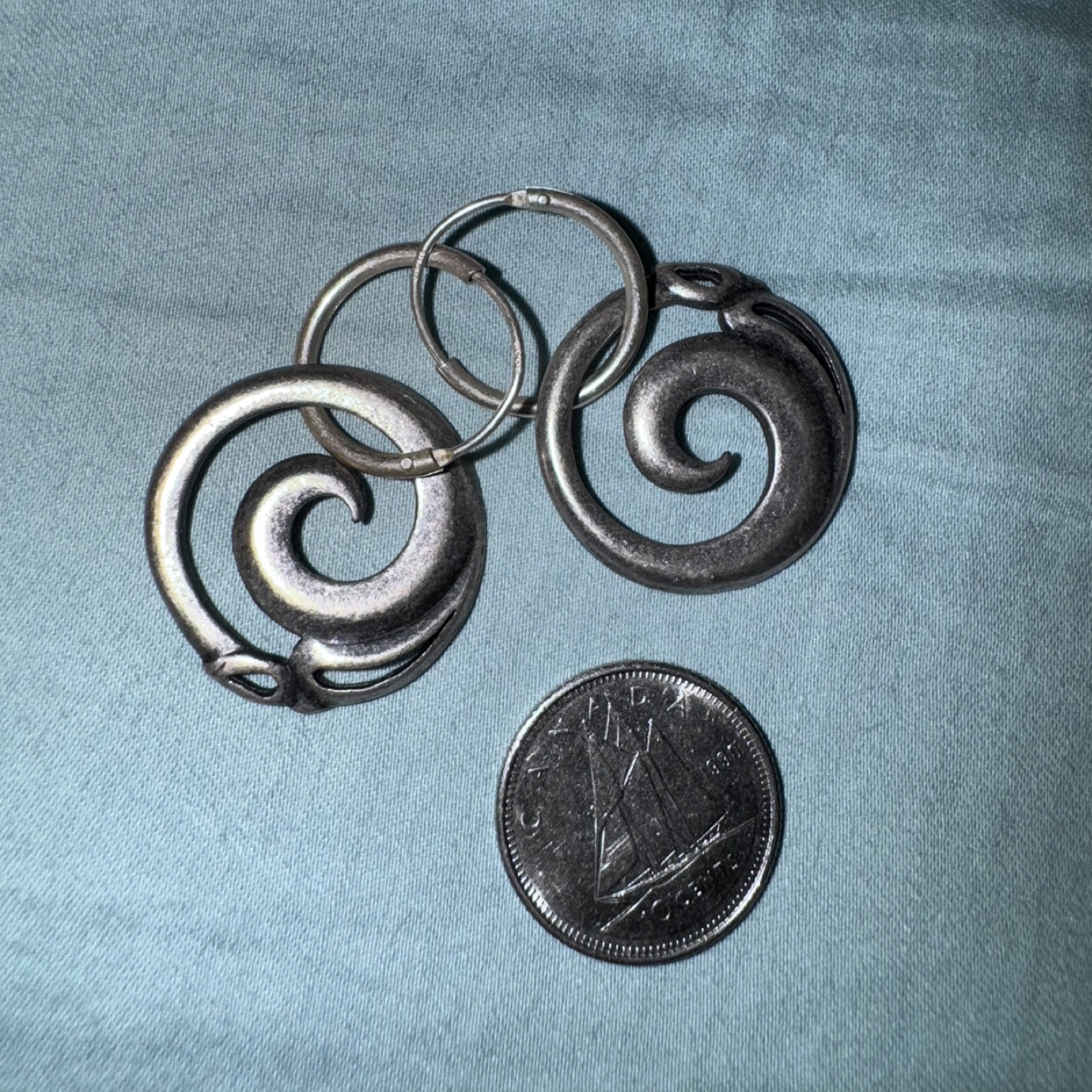 925 stg silver Māori manaia earrings - photo 2