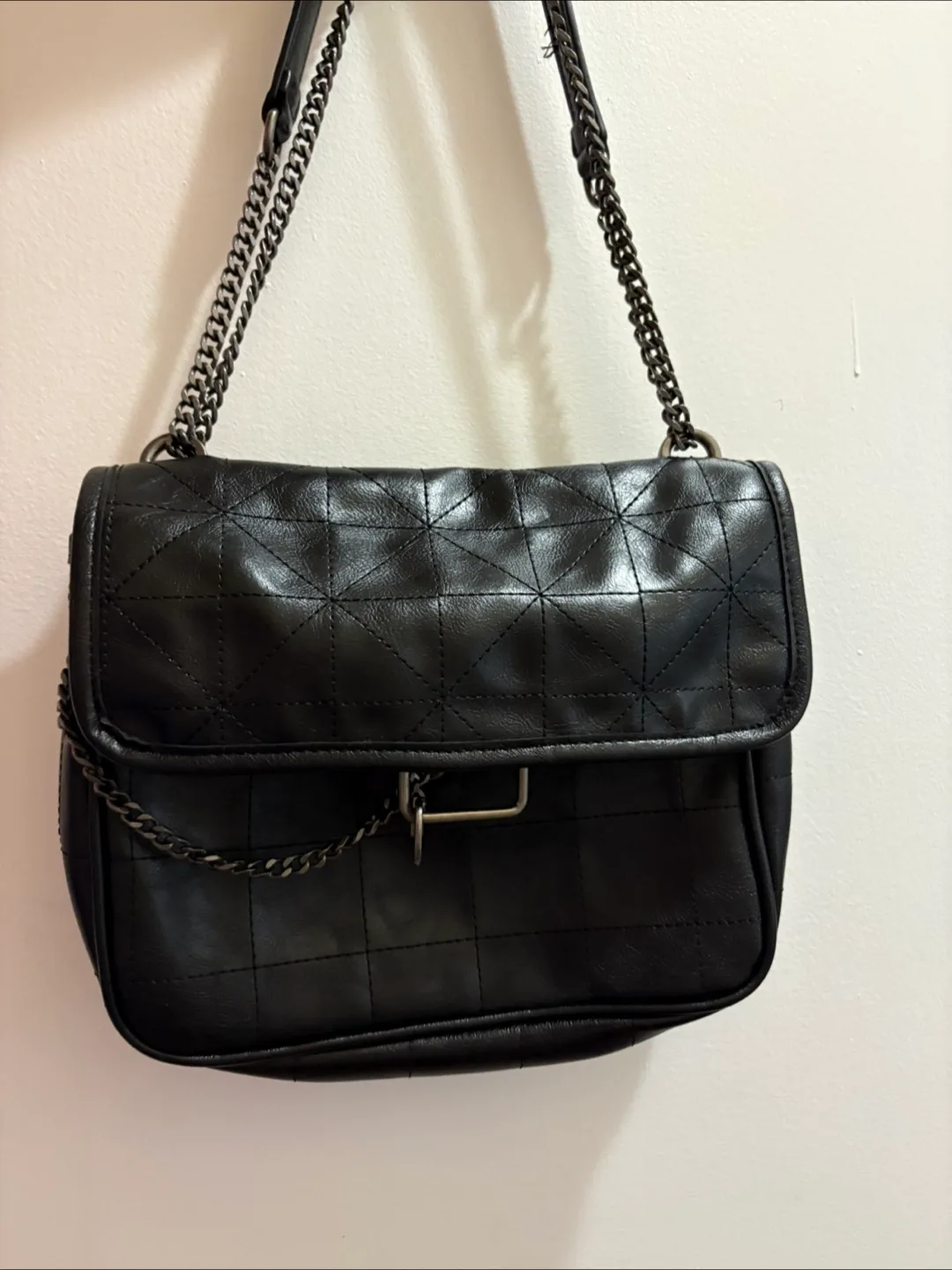 ZARA Black Quilted Shoulder Bag