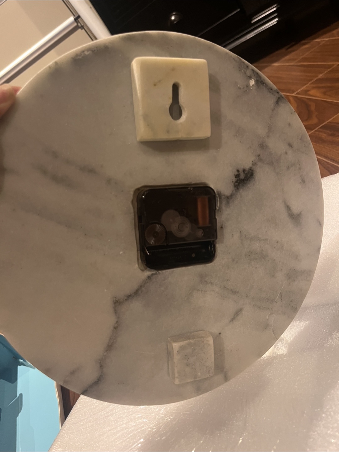 Indigo White Marble Clock - photo 4