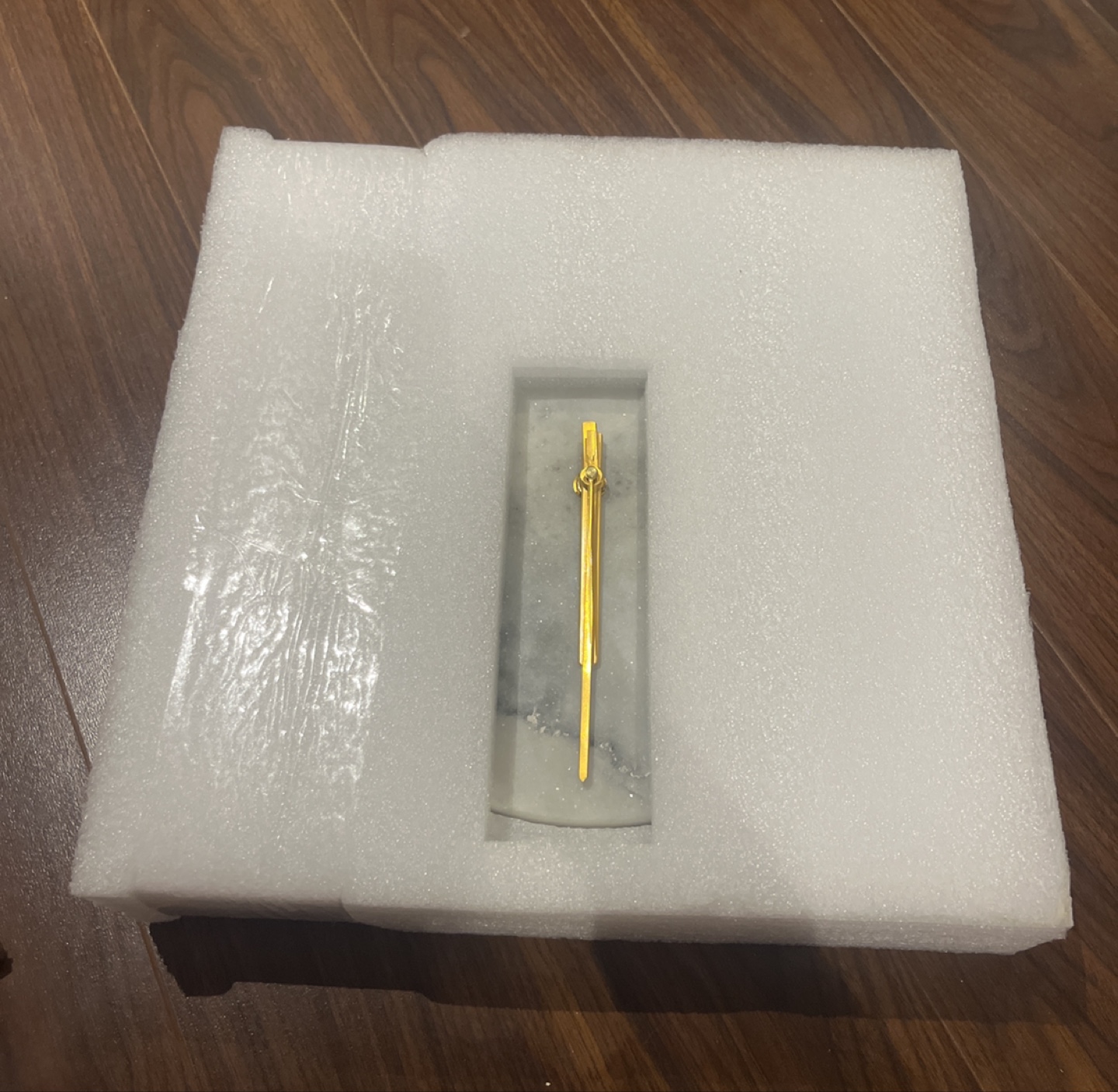 Indigo White Marble Clock - photo 3