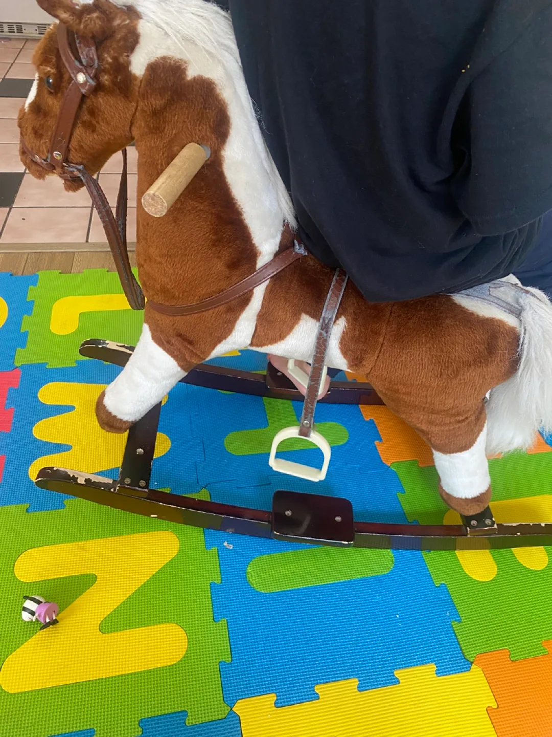 Rocking Horse - Brown & White thumbnail