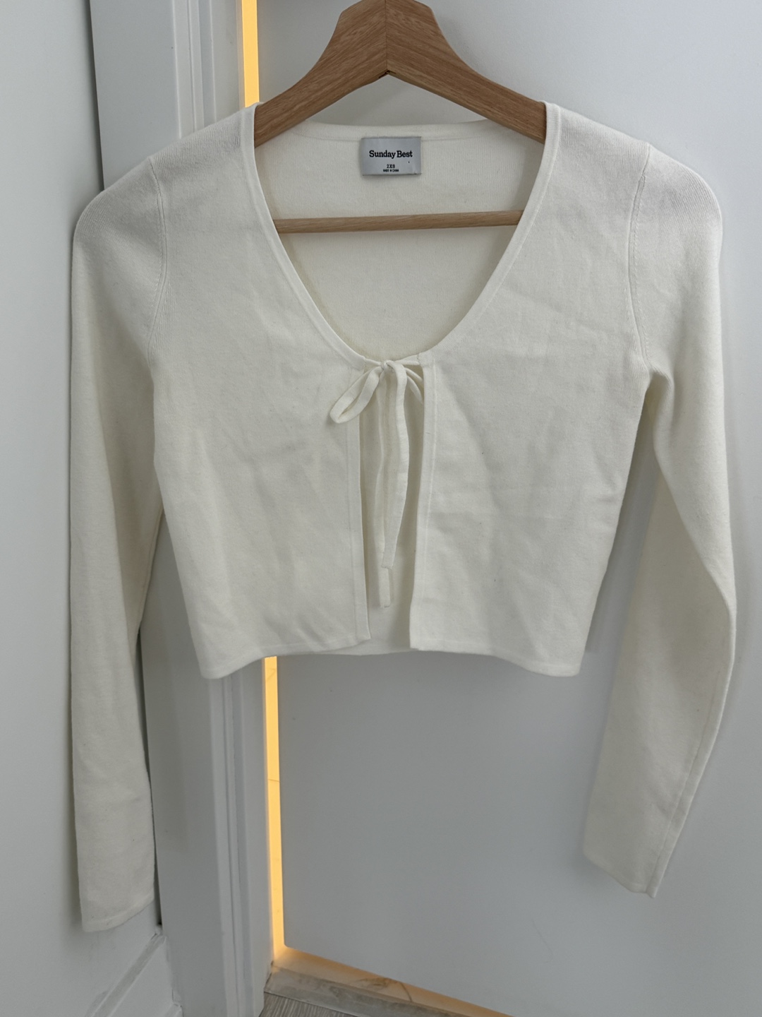 Aritzia Sunday Best White Cardigan - Size 2XS