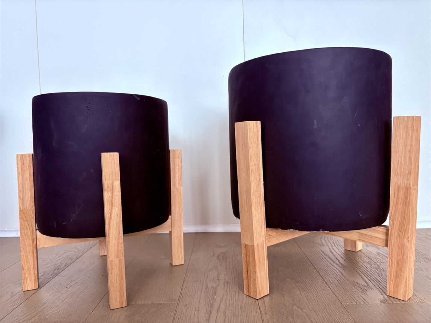 Urban Barn Adah Standing Planters - Black