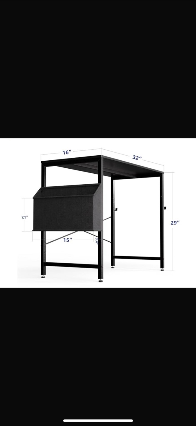 Compact Black Computer Desk - photo 3