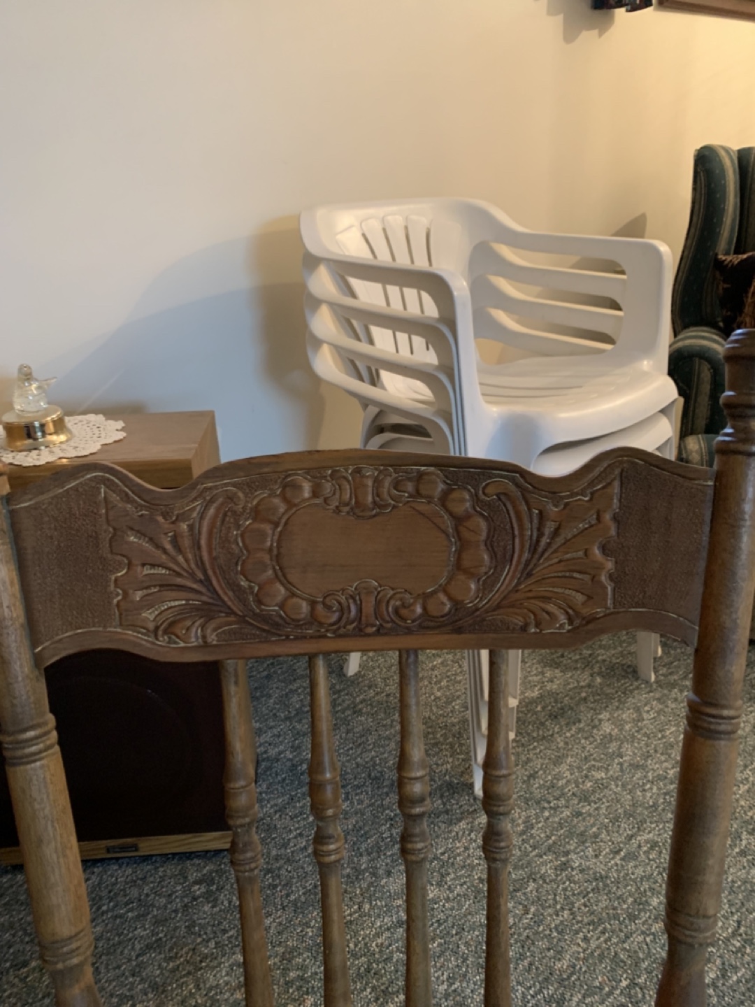 Vintage Wooden Rocking Chair - photo 2