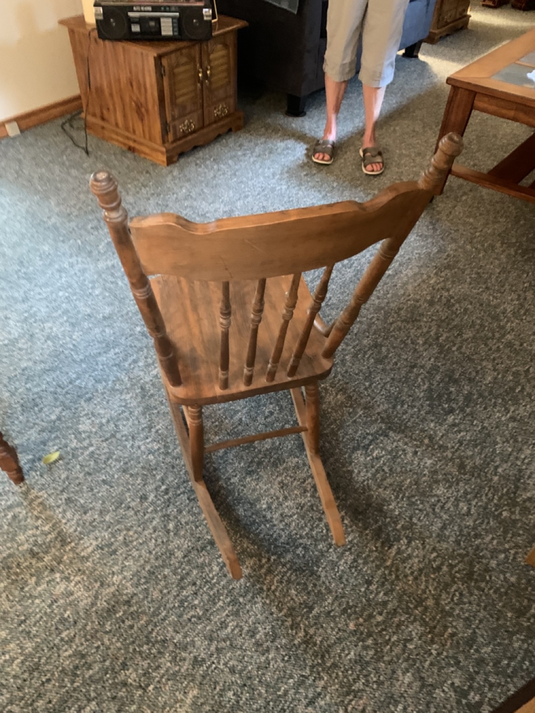 Vintage Wooden Rocking Chair - photo 3