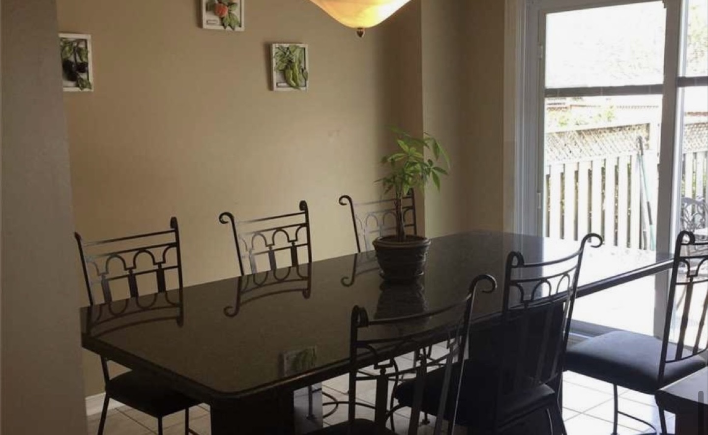 Granite Table with 6 Chairs