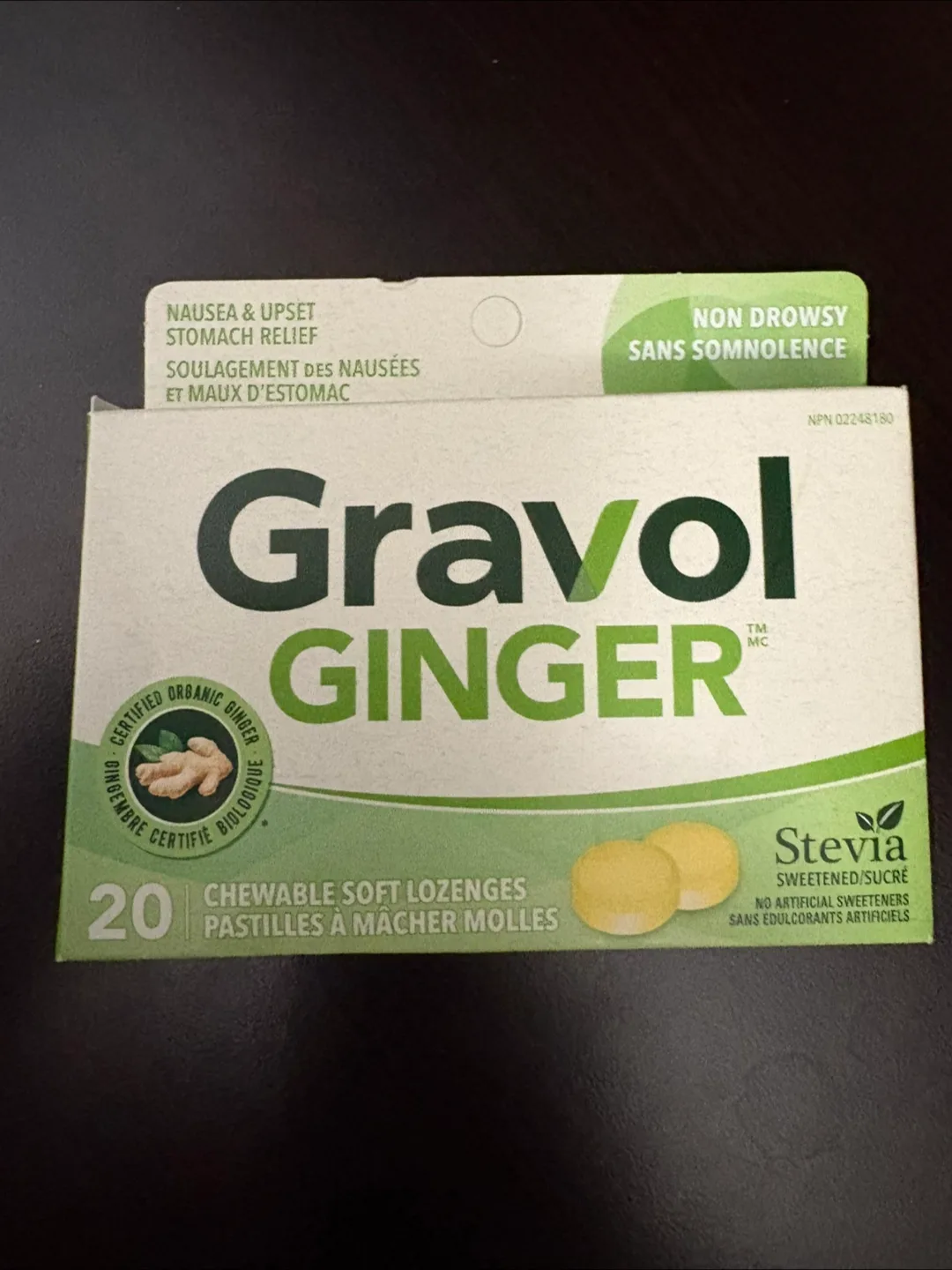 Gravol Ginger Lozenges, 20 count thumbnail