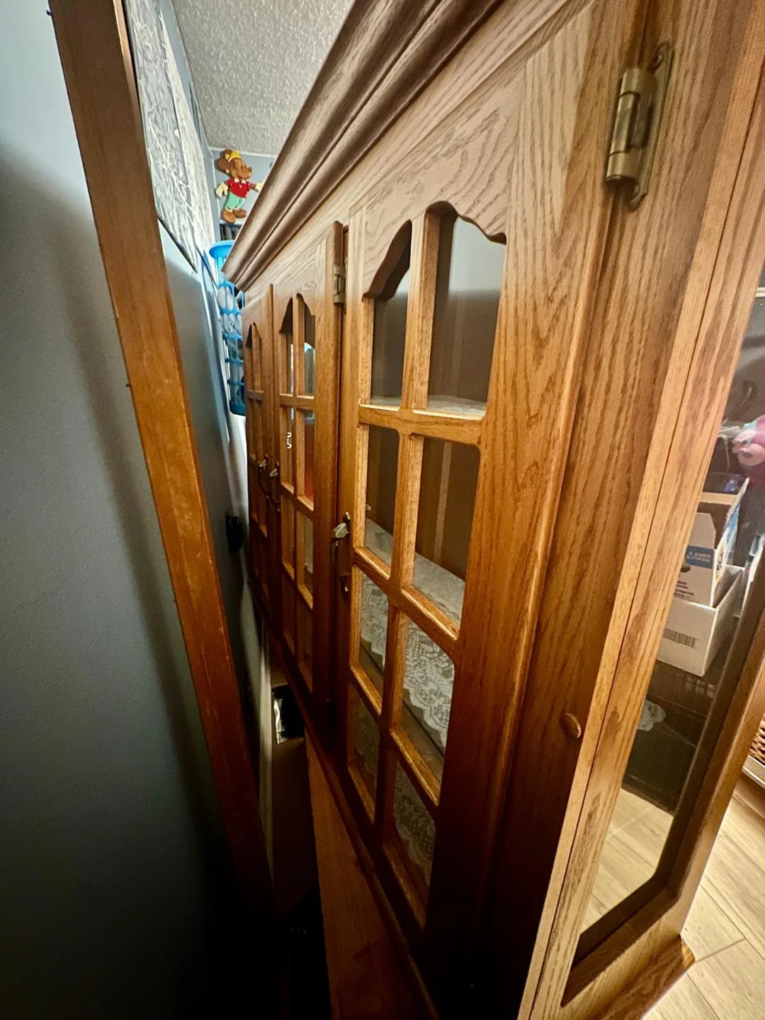 Glass and Wooden China cabinet top image indicator(2)