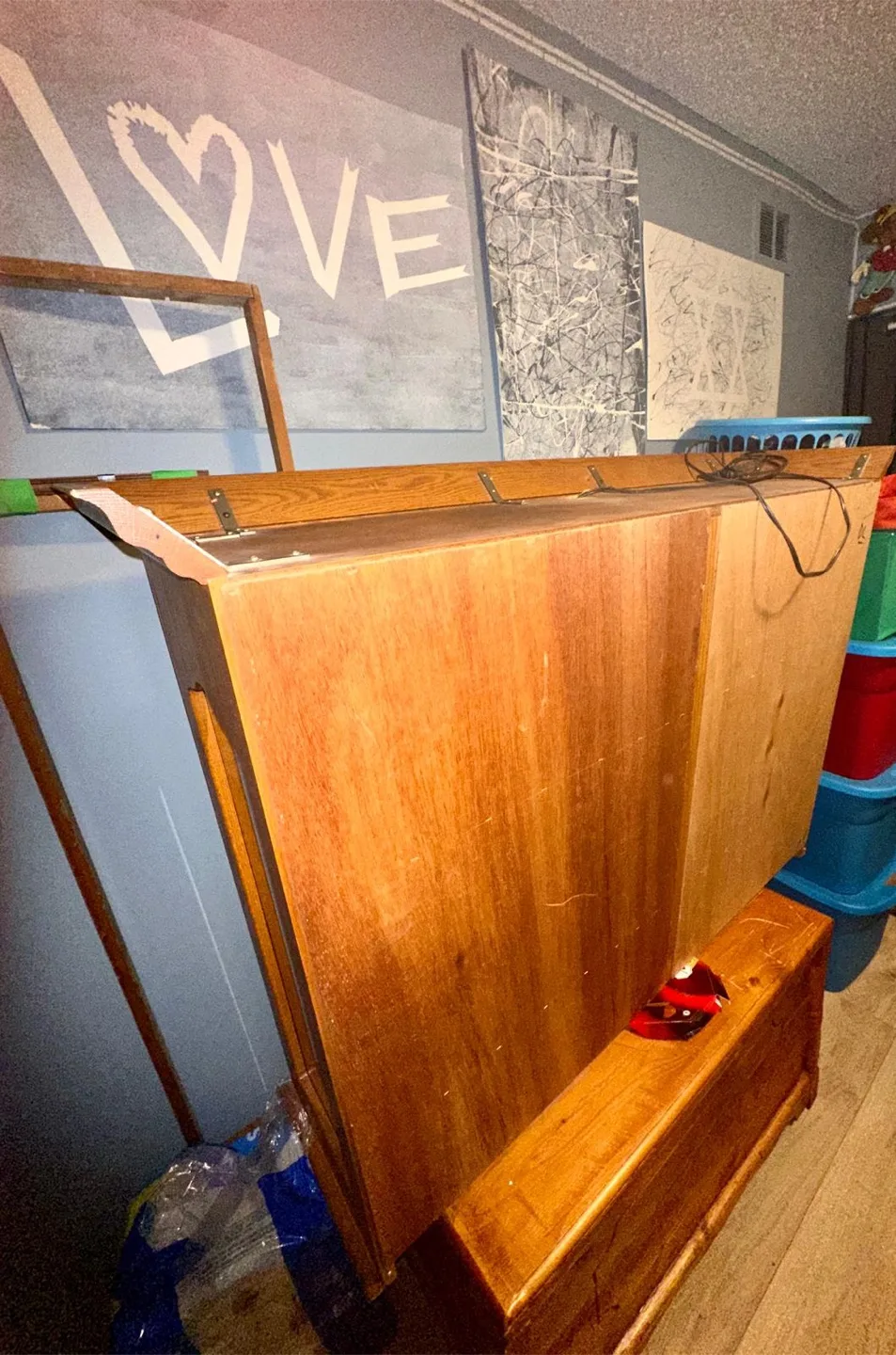 Glass and Wooden China cabinet top image indicator(4)